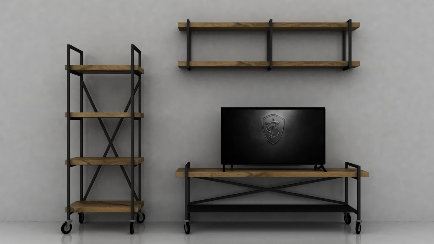 industrial tv unit 3D Model .c4d .max .obj .3ds .fbx .stl .blend 