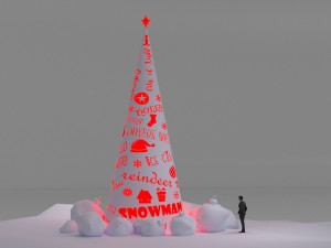 Christmas words tree 3Dモデル