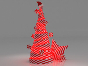 Lollipop christmas tree 3D Model