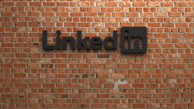 linkedin logo Modello di stampa 3D .c4d .max .obj .3ds .fbx .stl .blend 