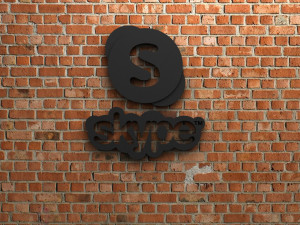 skype logo 3Dプリントモデル