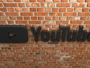 youtube logo 3D Print Model