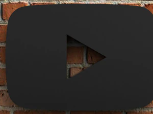 youtube logo 3D Print Model