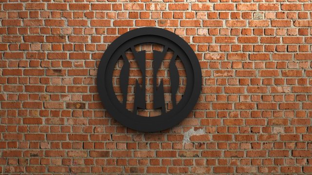 Inter Milan New Logo 3Dプリントモデル .c4d .max .obj .3ds .fbx .stl .blend 