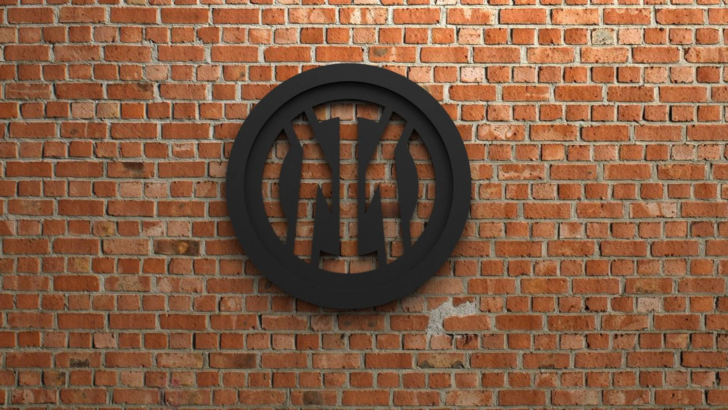 Inter Milan New Logo 3D Print Model .c4d .max .obj .3ds .fbx .stl .blend 