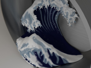 The Great Wave off Kanagawa 3D 打印模型