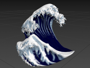 The Great Wave off Kanagawa 3D 打印模型