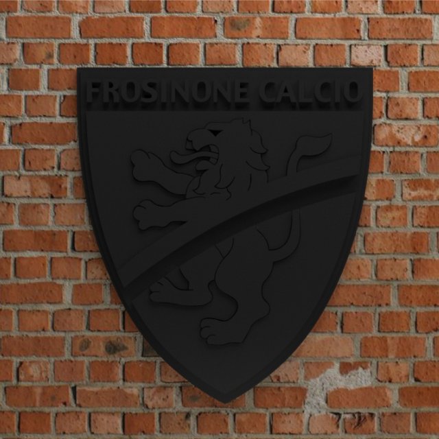 Frosinone Calcio Logo 3D Print Model .c4d .max .obj .3ds .fbx .stl .blend 