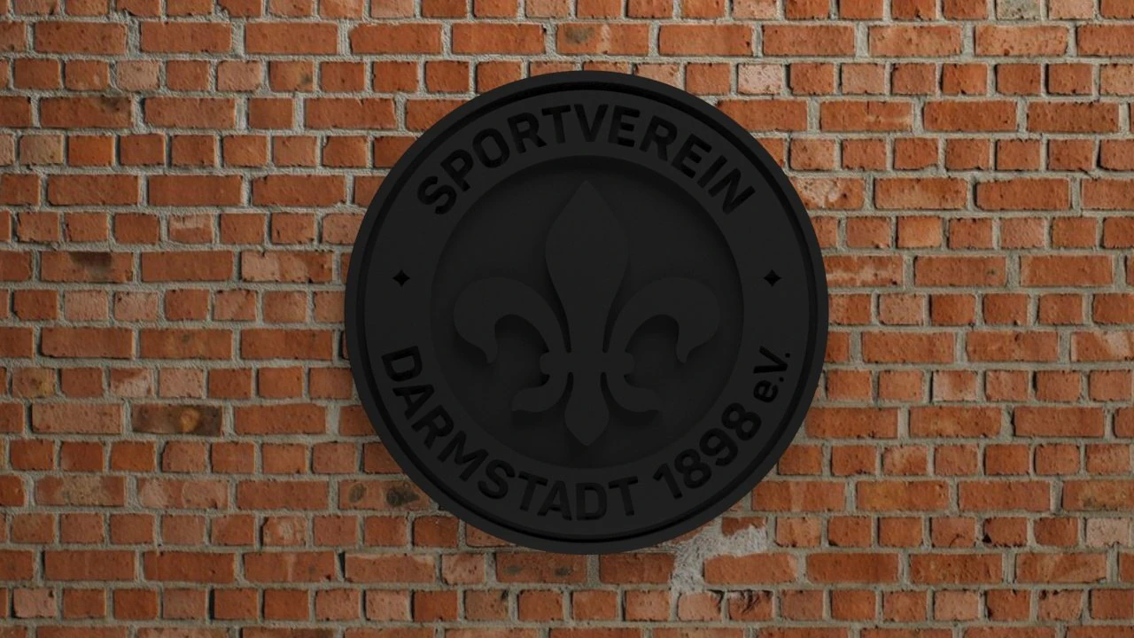 SV Darmstadt 98 Logo 3D Print Model .c4d .max .obj .3ds .fbx .stl .blend