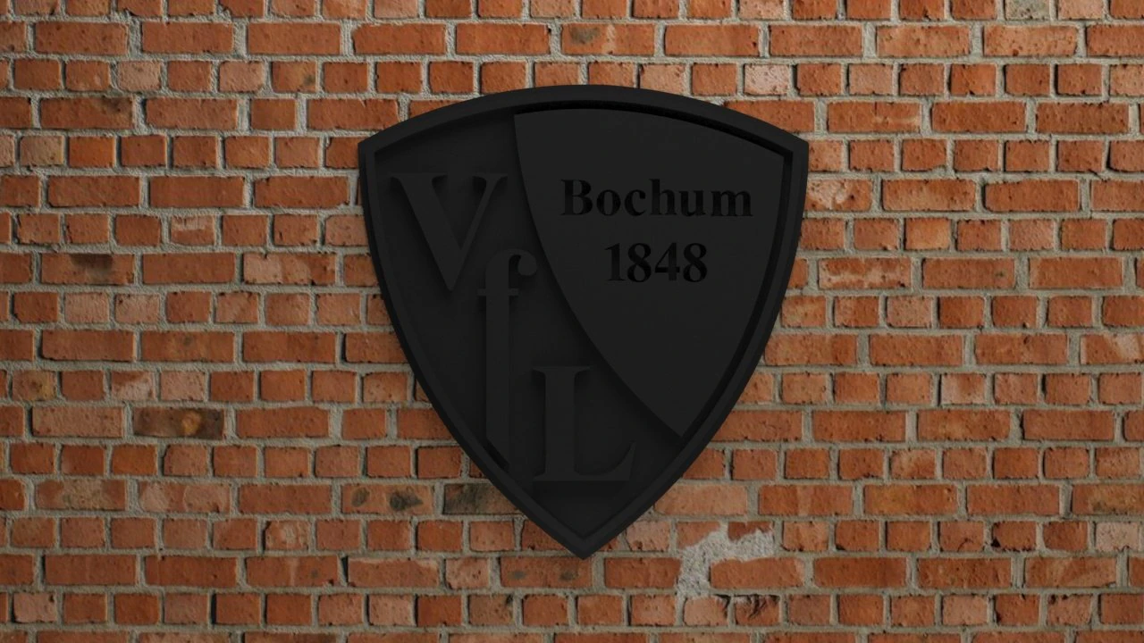 VfL Bochum 1848 Logo 3D Print Model .c4d .max .obj .3ds .fbx .stl .blend 