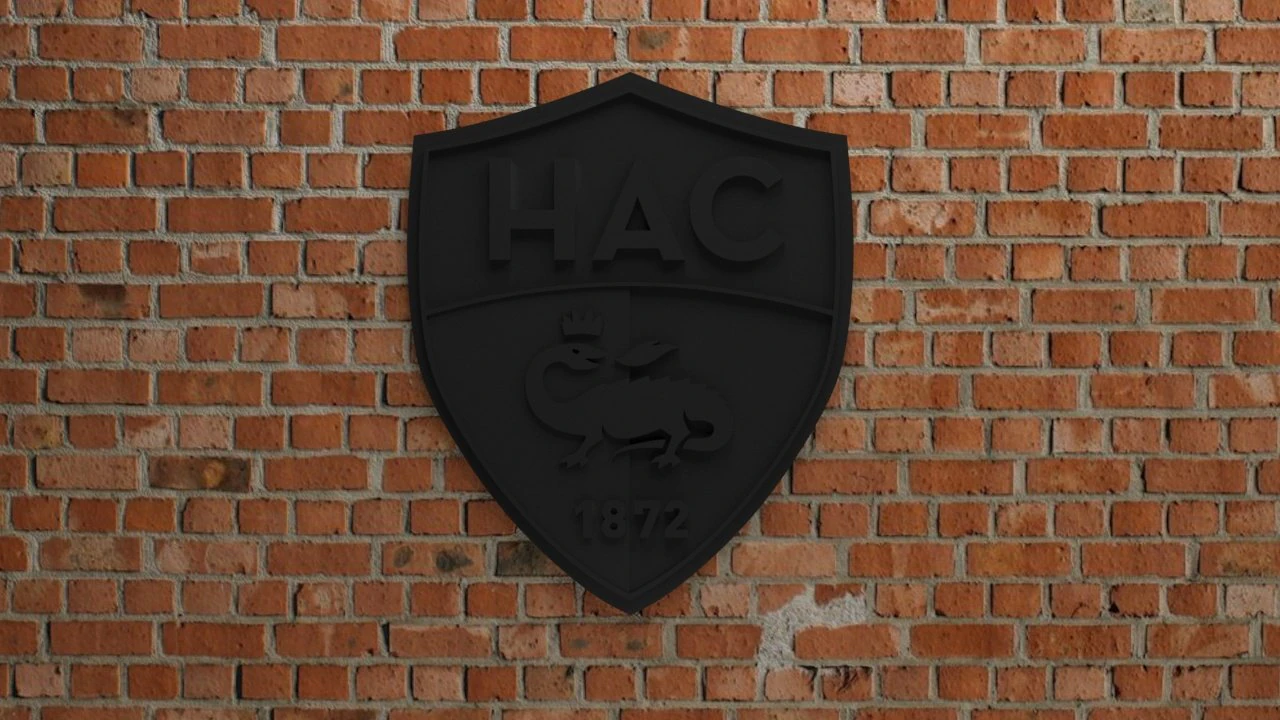 Le Havre AC Logo 3D Print Model .c4d .max .obj .3ds .fbx .stl .blend