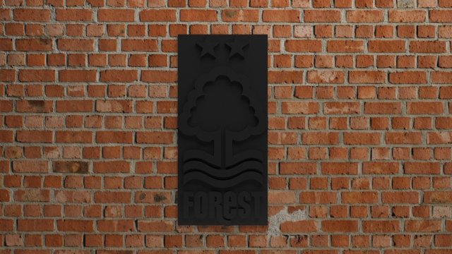 Nottingham Forest FC Logo 3D 打印模型 .c4d .max .obj .3ds .fbx .stl .blend