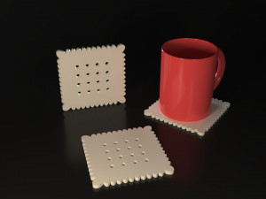 Biscuit Coasters Modèles 3D en vedette