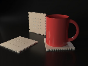 Biscuit Coasters Modèles 3D en vedette