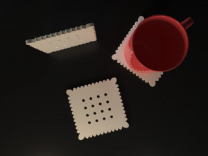 Biscuit Coasters Modèles 3D en vedette