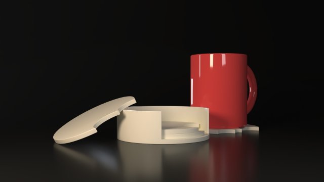 Bite Coasters Model Cetak 3D .c4d .max .obj .3ds .fbx .stl .blend 