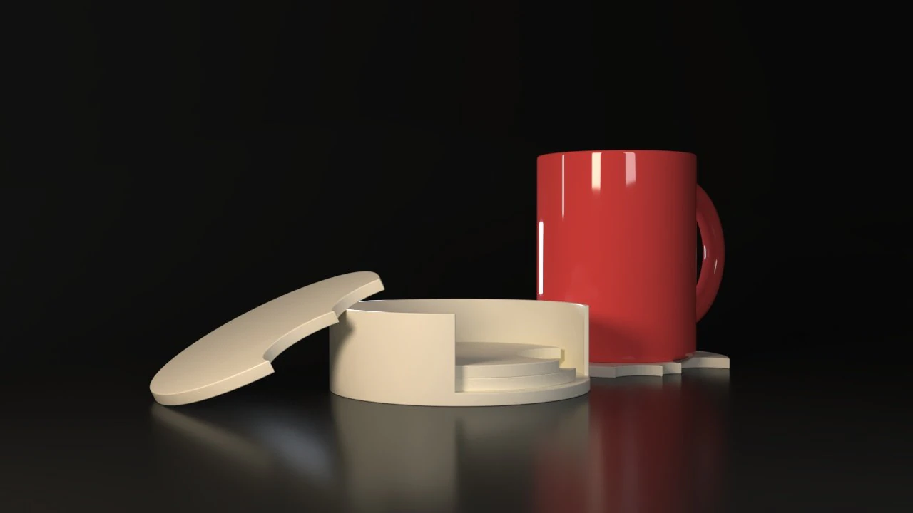 Bite Coasters 3D Print Model .c4d .max .obj .3ds .fbx .stl .blend 