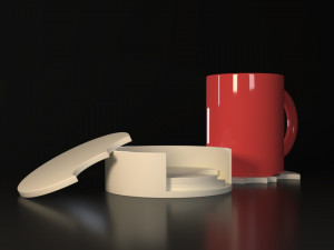 Bite Coasters 3D Print Model