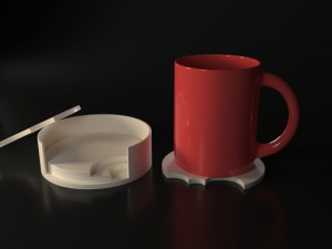 Bite Coasters Model Cetak 3D