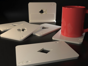 Card Game Coasters 3D-printmodel