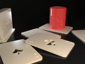Card Game Coasters 3D-printmodel