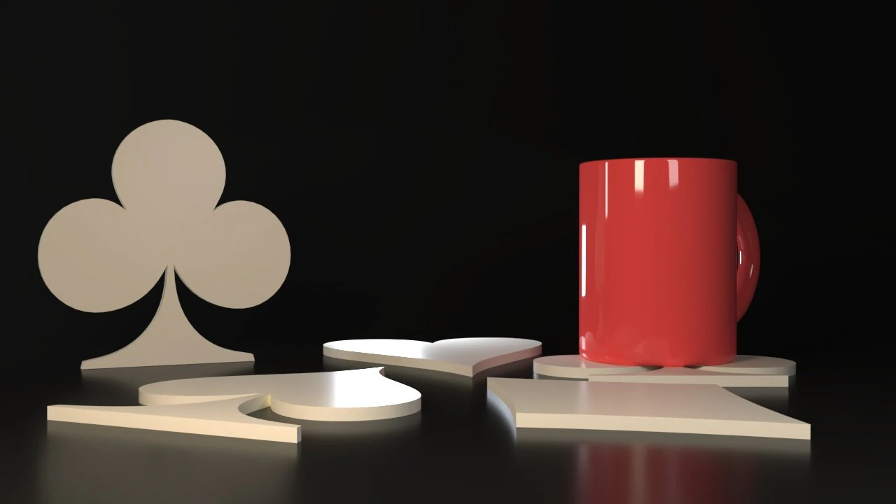 Card Icons Coasters 3D Print Model .c4d .max .obj .3ds .fbx .stl .blend 