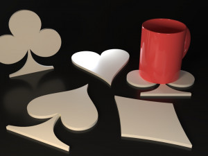 Card Icons Coasters 3D 프린트 모델