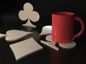 Card Icons Coasters 3D 프린트 모델