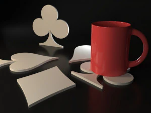 Card Icons Coasters 3D Print Model