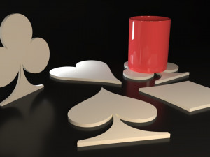 Card Icons Coasters 3D 프린트 모델