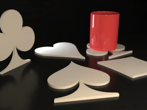 Card Icons Coasters 3D Print Model