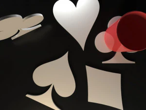 Card Icons Coasters 3D Print Model