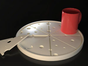 Cheese Slices Coasters 3D Print Model