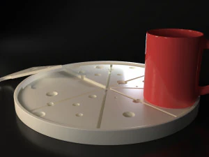 Cheese Slices Coasters 3D Print Model