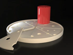 Cheese Slices Coasters 3D Print Model
