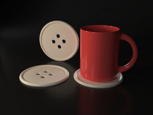 Clothes Button Coasters 3D-printmodel