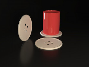Clothes Button Coasters 3D-printmodel