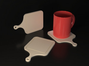 Cutting Board Coasters 3D Print Model