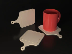 まな板コースター 3Dプリントモデル