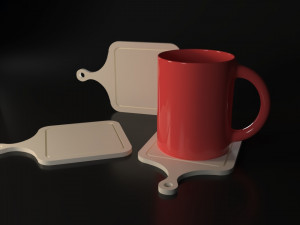Cutting Board Coasters 3D Print Model