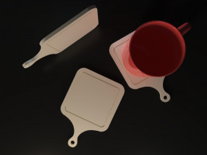 Cutting Board Coasters 3D Print Model