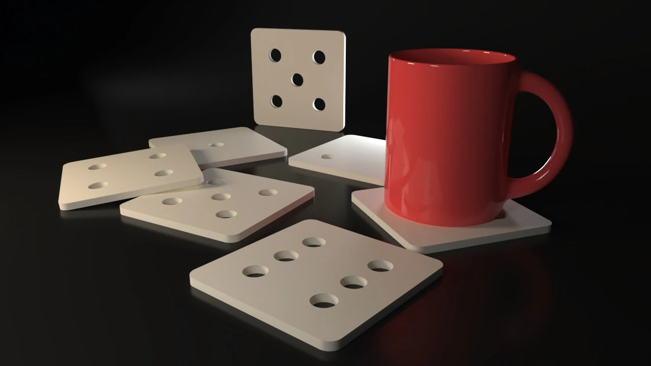 Emojis Coasters 3D Print Model .c4d .max .obj .3ds .fbx .stl .blend 