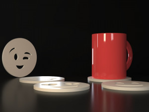 Emojis Coasters 3D 打印模型