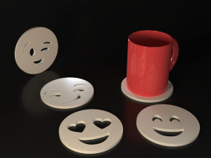 Emojis Coasters 3D 打印模型