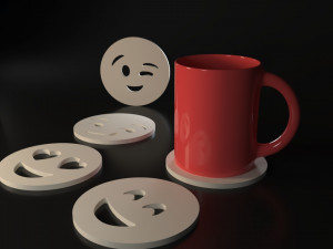 Emojis Coasters 3D 打印模型