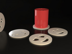 Emojis Coasters 3D 打印模型
