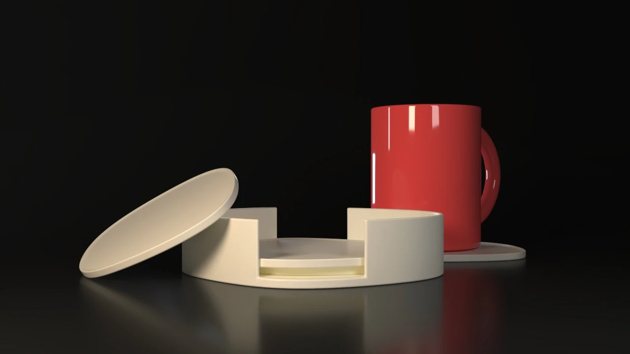 Freeform Coasters 3D Print Model .c4d .max .obj .3ds .fbx .stl .blend 