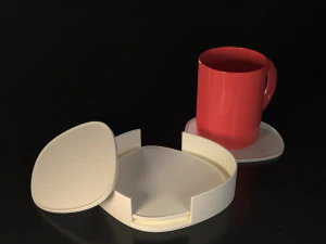 Freeform Coasters 3D Print Model
