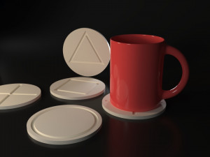 Playstation Button coasters 3D Принт Модель