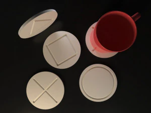 Playstation Button coasters 3D Print Model